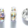 76CC512-S: Preciosa Rhinestone Rondell Crystal Aurora Borealis Finish Silver 7mm - 36 Pieces -Handmade Beads Discount Store 76CC512 S Findings PreciosaRhinestones RhinestoneRondellesSquaredellesandBalls