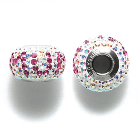 77CT295-M2: Brand Name Redacted Crystal Pave Crystal Aurora Borealis Finish With Fuchsia Mum 15mm - 1 Piece 3 77CT295-M2: Brand Name Redacted Crystal Pave Crystal Aurora Borealis Finish With Fuchsia Mum 15mm - 1 Piece