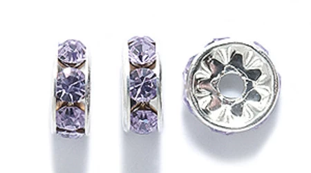 78CC295-VS: Preciosa Rhinestone Rondell Violet Silver 8mm - 36 Pieces 3 78CC295-VS: Preciosa Rhinestone Rondell Violet Silver 8mm - 36 Pieces