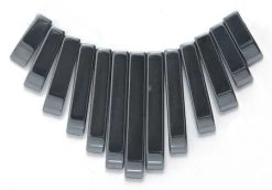 85ST403: Hematite Tab Set Cleo 28x54mm 13 Piece - Set