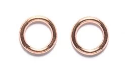 8FI891-C: Solid Jump Ring Copper Plate 8mm 18 Gauge APPROXIMATELY 24 Pieces