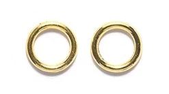 8FI891-G: Solid Jump Ring Gold Plate 8mm 18 Gauge APPROXIMATELY 24 Pieces