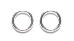 8FI891-S: Solid Jump Ring Silver Plate 8mm 18 Gauge APPROXIMATELY 24 Pieces