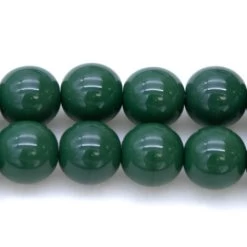 8RD188R: CZ Round Opaque Forest Green 8mm 25 Pieces
