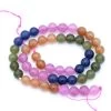 8ST525-RB: Dyed Rainbow Jade Stone Round 8mm -Handmade Beads Discount Store 8ST525 RB thumbnail