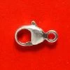 9FI642-SSR: Sterling Silver Trigger Clasp Lobster Claw .925 5x9mm - 2 Pieces Per Package -Handmade Beads Discount Store 9FI642 SSR thumbnail