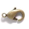 9FI644-ABR: Brass Clasp Lobster Claw Antique Brass 9x5mm - 4 Pieces Per Package -Handmade Beads Discount Store 9FI644 ABR thumbnail