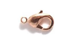 9FI644-CR: Brass Clasp Lobster Claw Copper Plated 9x5mm - 4 Pieces Per Package