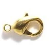 9FI644-GR: Brass Clasp Lobster Claw Gold Plated 9x5mm - 4 Pieces Per Package -Handmade Beads Discount Store 9FI644 GR thumbnail