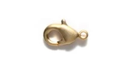 9FI644-HGR: Brass Clasp Lobster Claw Satin Hamilton Gold 9x5mm - 4 Pieces Per Package