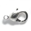9FI644-SR: Brass Clasp Lobster Claw Silver Plated 9x5mm - 4 Pieces Per Package -Handmade Beads Discount Store 9FI644 SR thumbnail