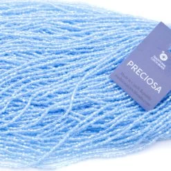 9SC362-TSX: Preciosa Czech Seed Bead 3-cut Transparent Light Aqua Sfinx 9/0 - Color # 66000 - 10 Hanks