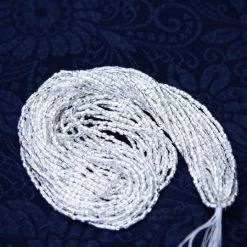 9SC813-SSR: Preciosa Czech Seed Bead 3-cut Sterling Silver Plate 9/0 10 Strand - - Color# 68303 - - 1 Hank -Handmade Beads Discount Store 9SC813 SSR Dark