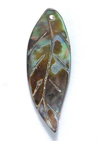 AB142: Abalone Leaf Pendant 14x38mm - 1 Piece 3 AB142: Abalone Leaf Pendant 14x38mm - 1 Piece