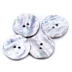 AB175-1: Australian Abalone Disc 2-Hole 1 Inch - 4 Piece Package