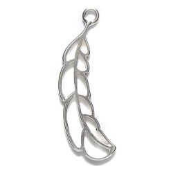 AM387: Amoracast Sterling Silver Eagle Feather 6x34mm 1 Piece