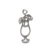 AM429: Amoracast Sterling Silver Cocktail Charm 17mm 1 Piece -Handmade Beads Discount Store AM429 PendantsandCharms MetalCharms