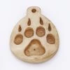 BN385-52: Bone Wolf Paw Print Pendant Antique 35x45mm - 5 Pieces -Handmade Beads Discount Store BN385 52 PendantsandCharms BoneandHorn