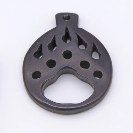 BN385-60: Bone Bear Paw Print Pendant Carved Black 35x45mm - 5 Pieces 3 BN385-60: Bone Bear Paw Print Pendant Carved Black 35x45mm - 5 Pieces