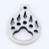 BN385-64: Bone Bear Paw Print Pendant Carved White/Black 35x45mm - 5 Pieces 1 BN385-64: Bone Bear Paw Print Pendant Carved White/Black 35x45mm - 5 Pieces -Handmade Beads Discount Store BN385 64 PendantsandCharms BoneandHorn