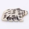 BN385-79: Bone Bear Pendant Carved White/Black 45x26mm - 5 Pieces -Handmade Beads Discount Store BN385 79 PendantsandCharms BoneandHorn