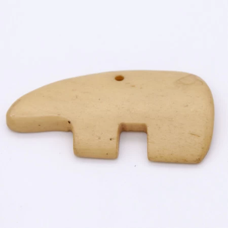 BN385-86: Bone Zuni Bear Pendant Antique 55x31mm - 5 Pieces 3 BN385-86: Bone Zuni Bear Pendant Antique 55x31mm - 5 Pieces