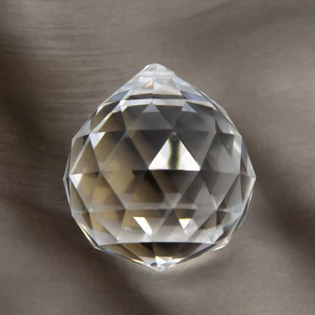 CD212-B40: Faceted Crystal Ball Pendant 40mm 4 CD212-B40: Faceted Crystal Ball Pendant 40mm - Image 2