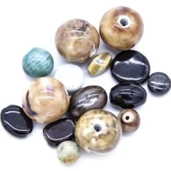 CI9530: Porcelain Bead Assortment 10-25mm 100 Gram Package