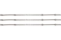 CX2608-AB: Solid Brass Chain With 25mm Bar Links & 2mm Cable Links Antiqued Brass Plated Brass - 1 Foot -Handmade Beads Discount Store CX2608 AB StringingMaterials JewelryChain