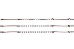 CX2608-AC: Solid Brass Chain With 25mm Bar Links & 2mm Cable Links Antique Copper Plated Brass - 1 Foot -Handmade Beads Discount Store CX2608 AC thumbnail