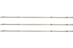 CX2608-G: Solid Brass Chain With 25mm Bar Links & 2mm Cable Links Gold Plated Brass - 1 Foot -Handmade Beads Discount Store CX2608 G thumbnail