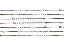 CX2608-HG: Solid Brass Chain With 25mm Bar Links & 2mm Cable Links Satin Hamilton Gold Plated Brass - 1 Foot