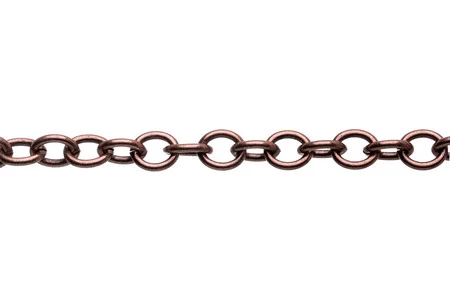 CH2609-AC: Oval Cable Chain 5.8mmx7mm Links Antique Copper Plated Solid Hypoallergenic Brass - 1 Foot 5 CH2609-AC: Oval Cable Chain 5.8mmx7mm Links Antique Copper Plated Solid Hypoallergenic Brass - 1 Foot - Image 3