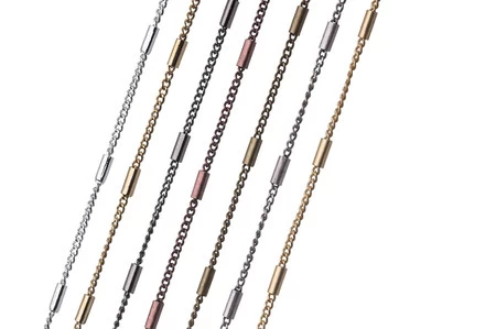 CH2610-AS: 1.2mm Round Wire Curb Chain With 1.6x4mm Solid Brass Tube Satellites At 15mm Intervals Antique Silver Plated Solid Hypoallergenic Brass - 1 Foot 3 CH2610-AS: 1.2mm Round Wire Curb Chain With 1.6x4mm Solid Brass Tube Satellites At 15mm Intervals Antique Silver Plated Solid Hypoallergenic Brass - 1 Foot