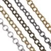 CH2611-AB: Double Link 8mm Cable Chain Antique Brass Plated Solid Hypoallergenic Brass And Steel - 1 Foot