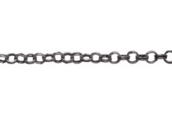 CH2611-AS: Double Link 8mm Cable Chain Antique Silver Plated Solid Hypoallergenic Brass And Steel - 1 Foot -Handmade Beads Discount Store CX2611 AS StringingMaterials JewelryChain