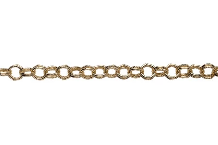 CH2611-G: Double Link 8mm Cable Chain Gold Plated Solid Hypoallergenic Brass And Steel - 1 Foot 5 CH2611-G: Double Link 8mm Cable Chain Gold Plated Solid Hypoallergenic Brass And Steel - 1 Foot - Image 3