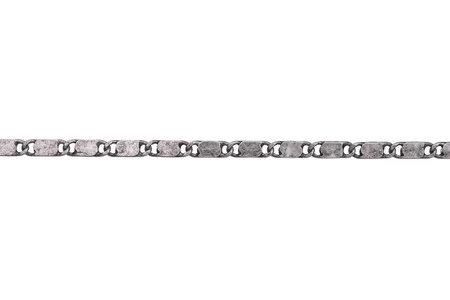 CH2613-AS: Flat Mariner Designer Chain 2.5mm Links With Joining Loop On Each End Of Links Antique Silver Plated Solid Hypoallergenic Brass - 1 Foot 5 CH2613-AS: Flat Mariner Designer Chain 2.5mm Links With Joining Loop On Each End Of Links Antique Silver Plated Solid Hypoallergenic Brass - 1 Foot - Image 3