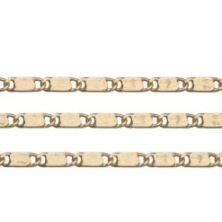 CH2613-HG: Flat Mariner Designer Chain 2.5mm Links With Joining Loop On Each End Of Links Satin Hamilton Gold Plated Solid Hypoallergenic Brass - 1 Foot -Handmade Beads Discount Store CX2613 HG thumbnail