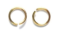 FI208-G1: Jump Ring Gold 8mm 18 Gauge APPROXIMATELY 53 Pieces Per 7 Grams