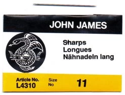 FI280-11: Needle John James Short Sharp #11 (L4310-11) 25 Pieces Per Package