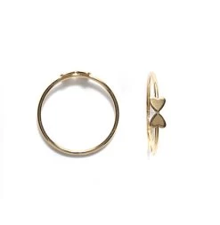 FI778-GF5: Stacking Ring Double Heart Gold Fill Size 5 - 1 Each