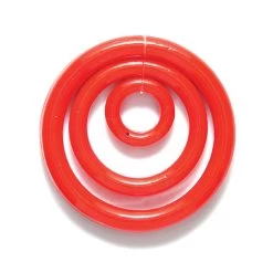 FV7200-1: China 3 Ring Pendant Opaque Red 16/32/45mm 1 Set