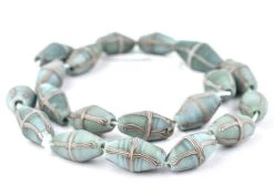 GA105-GRN: Java French Cross Beads Pistachio Green 14x24mm 17PST AVG