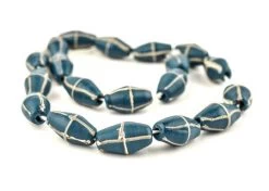 GA105-TEAL: Java French Cross Beads Teal 14x24mm 17PST AVG