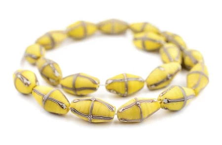 GA105-YLLW: Java French Cross Beads Yellow 14x24mm 17PST AVG 3 GA105-YLLW: Java French Cross Beads Yellow 14x24mm 17PST AVG