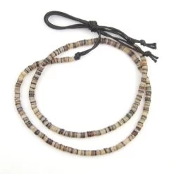 GA134-SHL: Natural Shell Heishi Beads Brown 5mm 27 Inch Strand