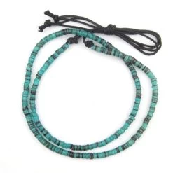 GA137-BSHL: Natural Shell Heishi Beads Turquoise 5mm 27 Inch Strand