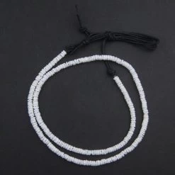 GA141-SHLMWHT: Matte White Shell Heishi Beads 2.4x5-6mm 26Inch Strand