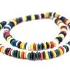 GA177-ASH: Rainbow Medley Ashanti Glass Saucer Beads 8mm 24 Inch Strand -Handmade Beads Discount Store GA177 ASH thumbnail